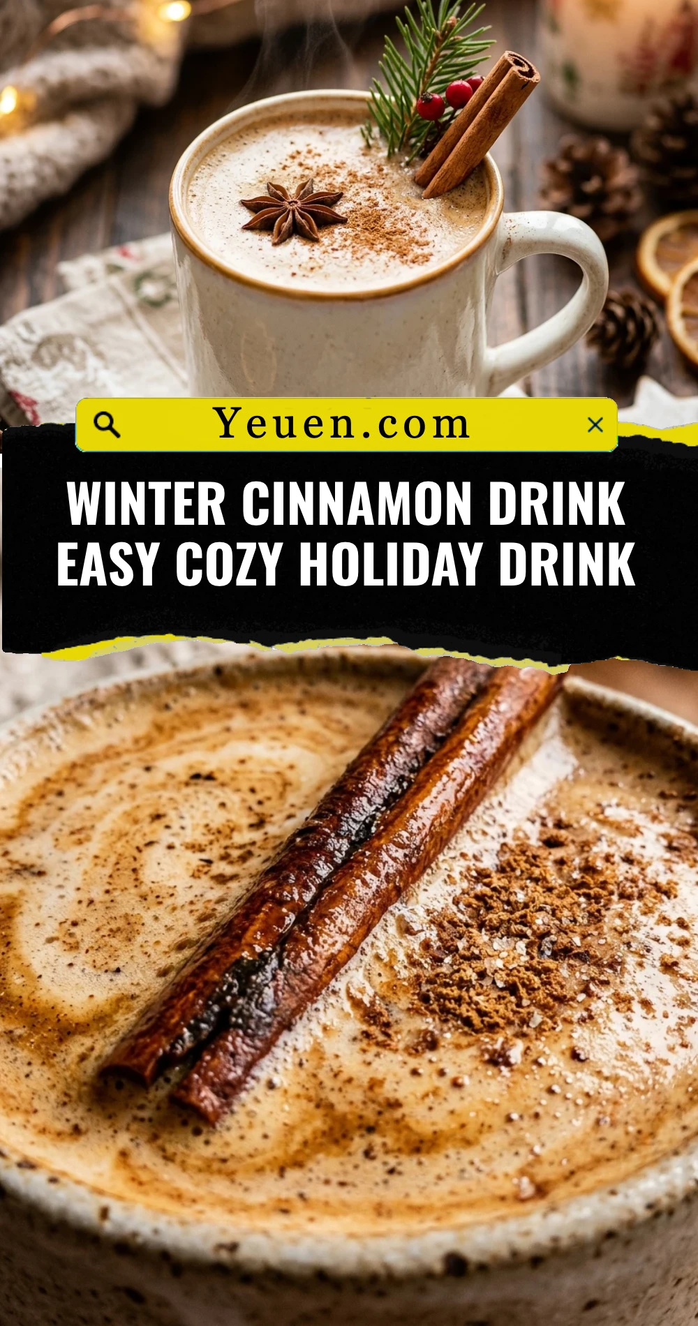Winter Cinnamon Drink Easy Cozy Holiday Drink