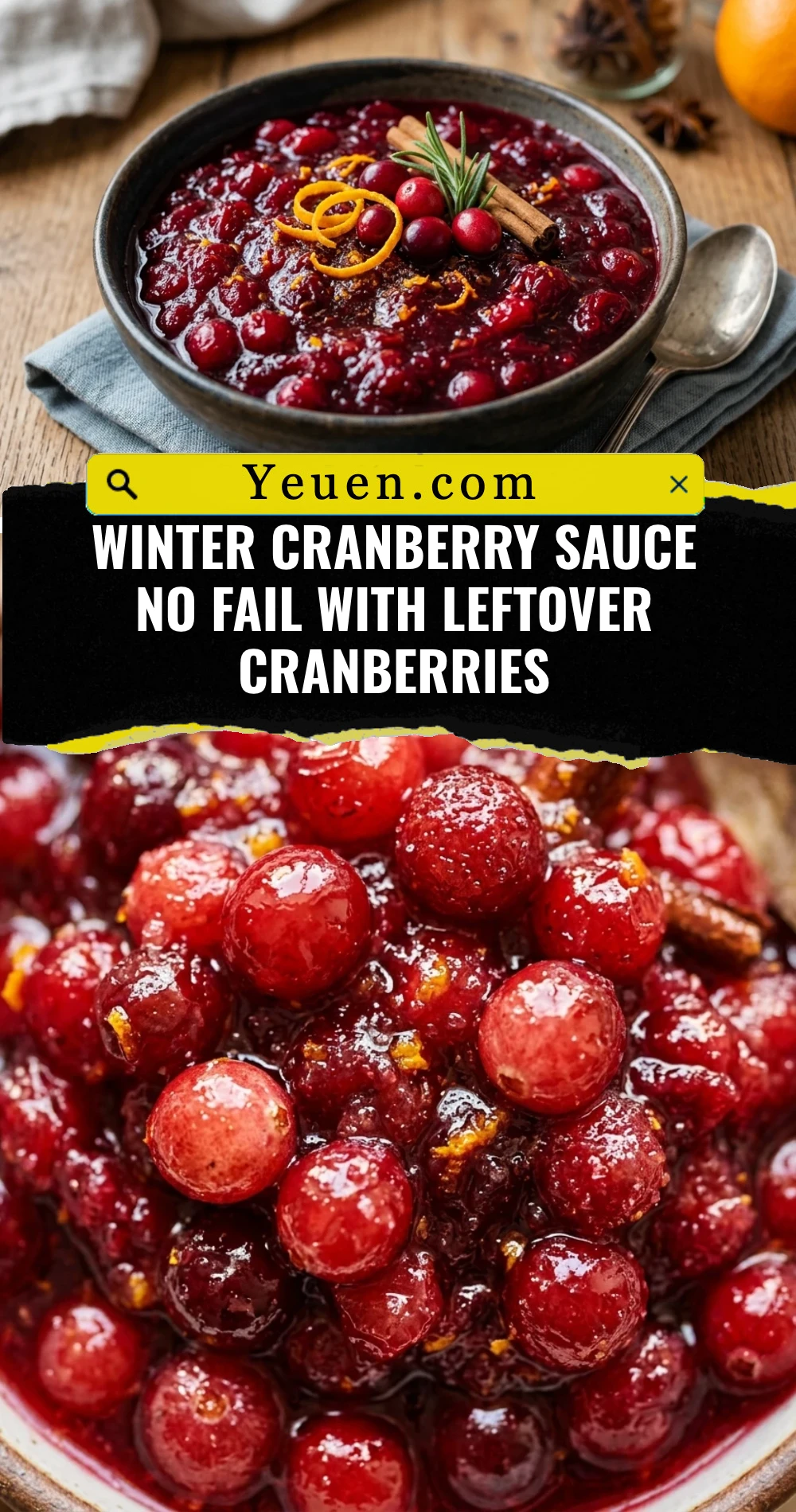 Winter Cranberry Sauce No Fail With Leftover Cranberries