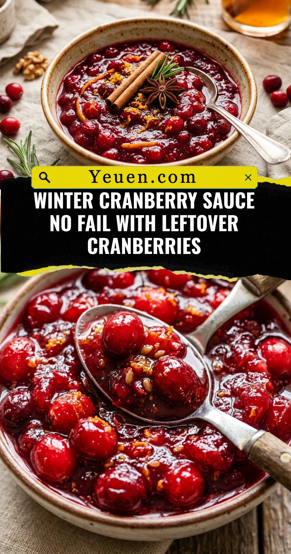 Winter Cranberry Sauce No Fail With Leftover Cranberries