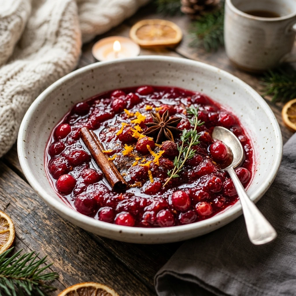 Winter Cranberry Sauce With Maple And Cinnamon