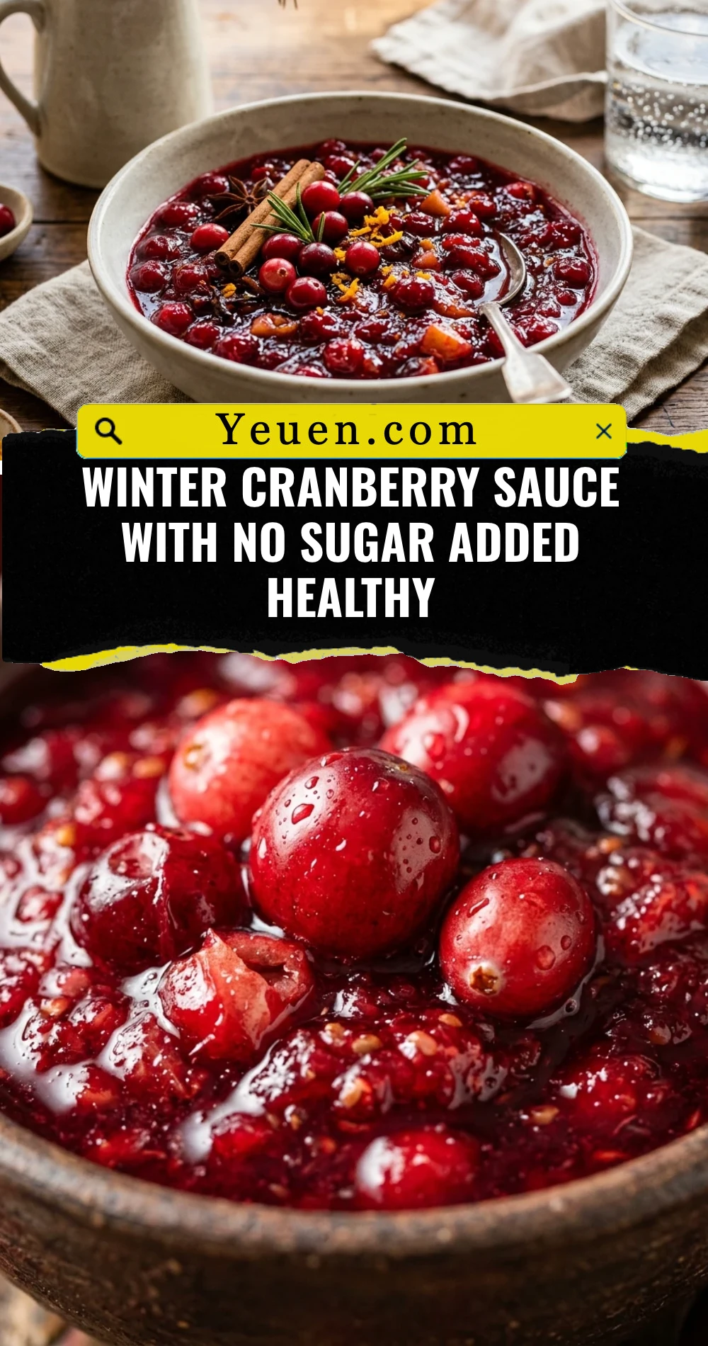 Winter Cranberry Sauce With No Sugar Added Healthy