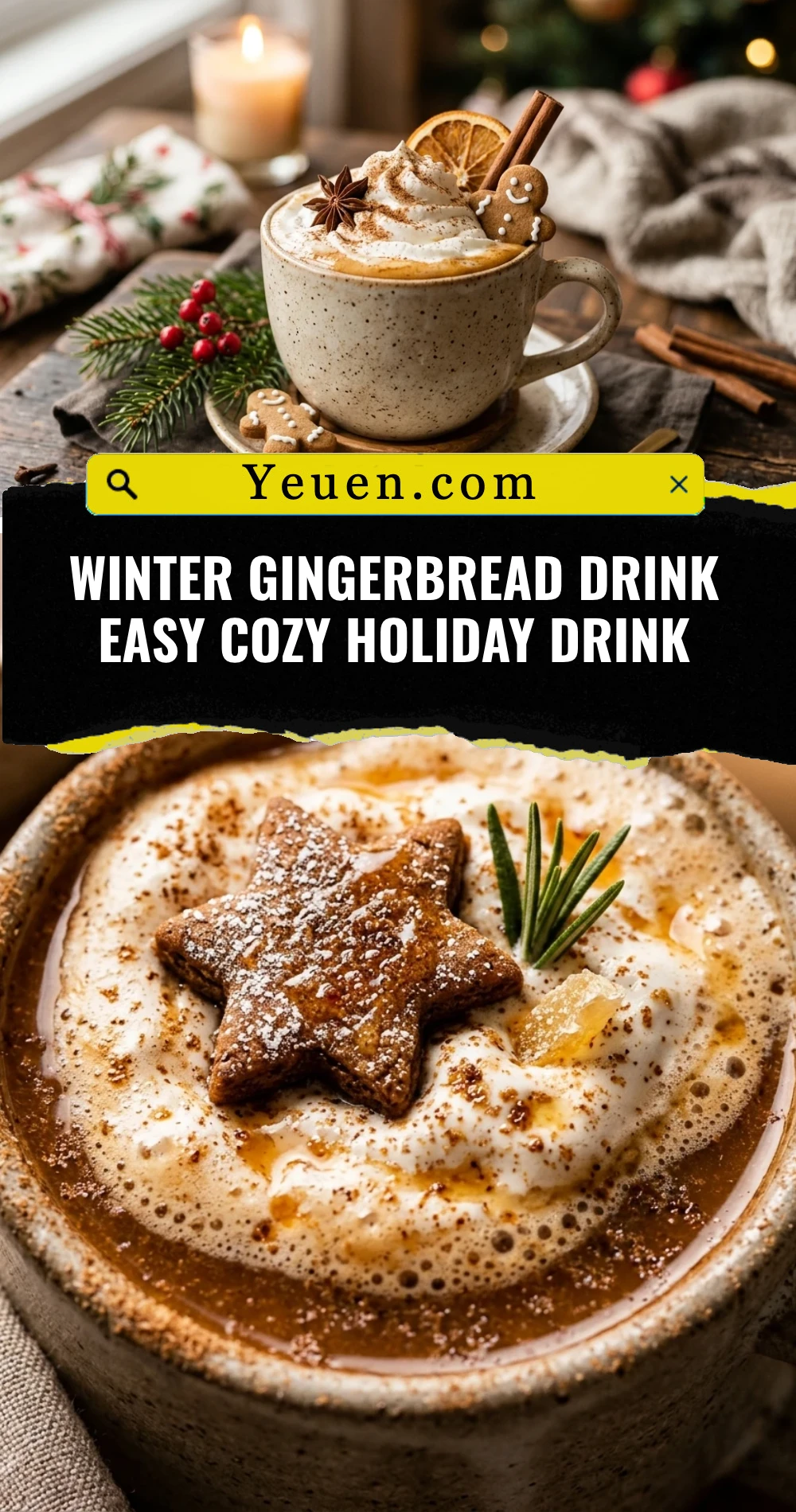 Winter Gingerbread Drink Easy Cozy Holiday Drink