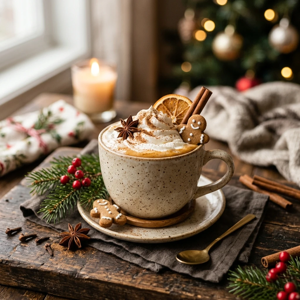 Winter Gingerbread Drink Easy Cozy Holiday Drink