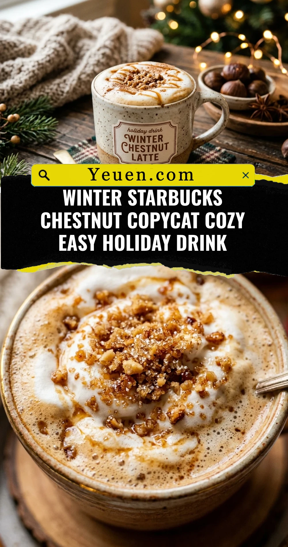 Winter Starbucks Chestnut Copycat Cozy Easy Holiday Drink