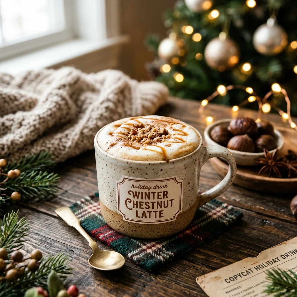 Winter Starbucks Chestnut Copycat Cozy Easy Holiday Drink