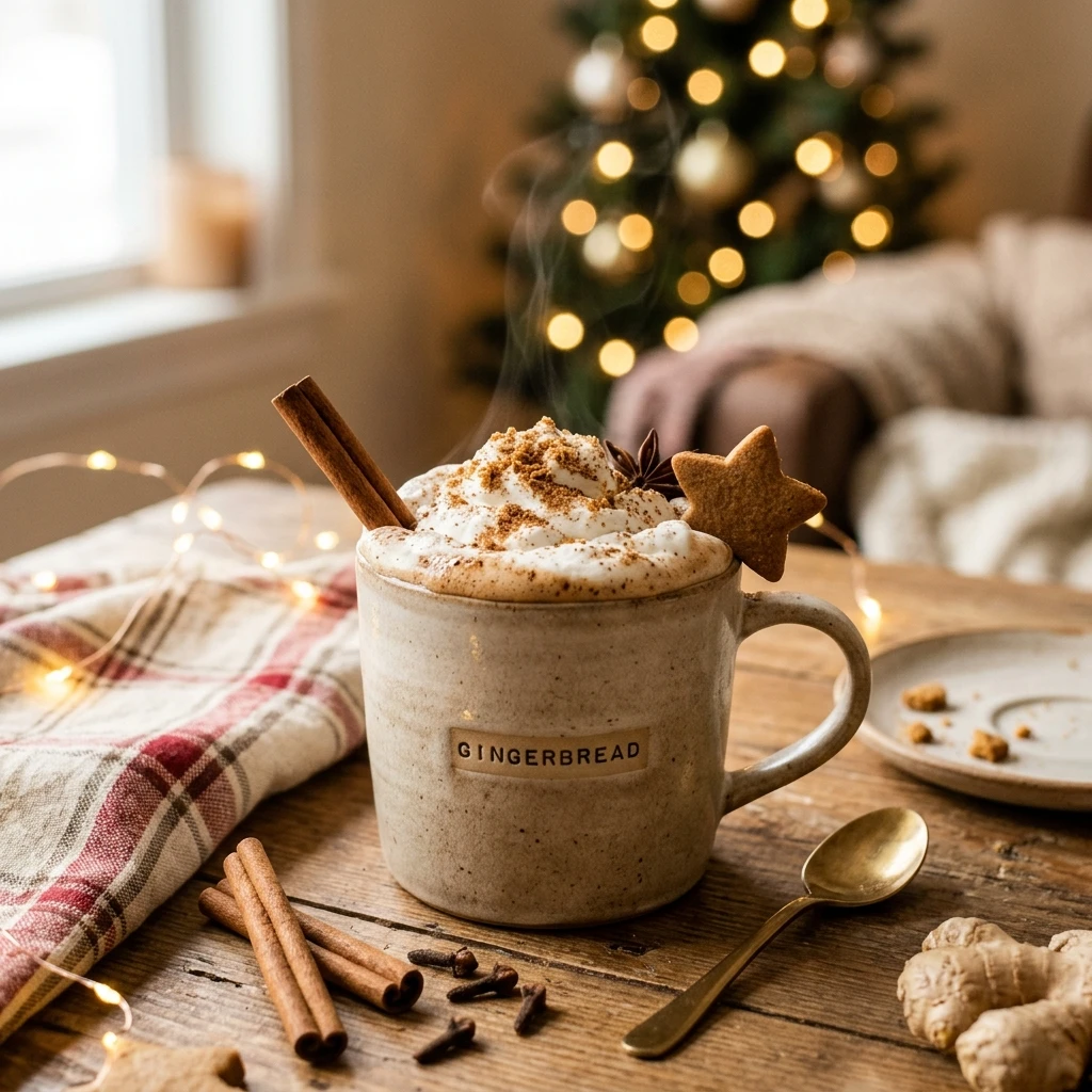 Winter Starbucks Gingerbread Copycat Cozy Easy Holiday Drink