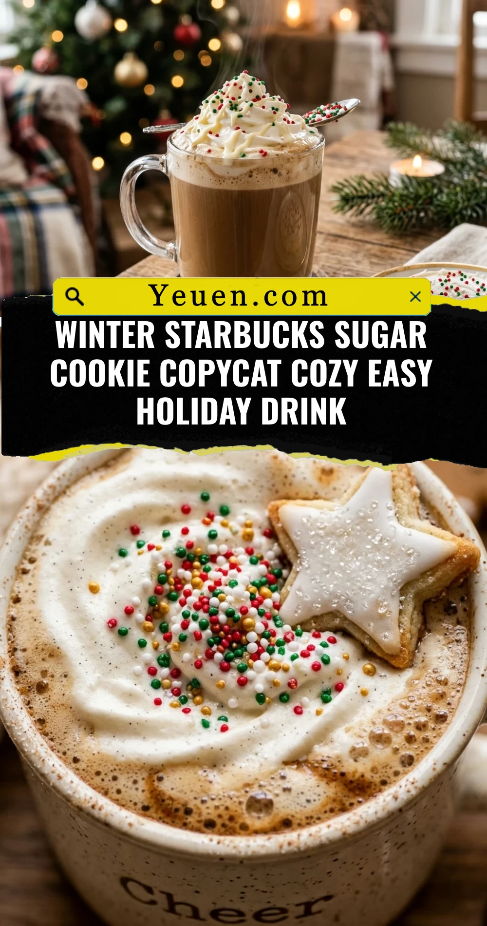 Winter Starbucks Sugar Cookie Copycat Cozy Easy Holiday Drink