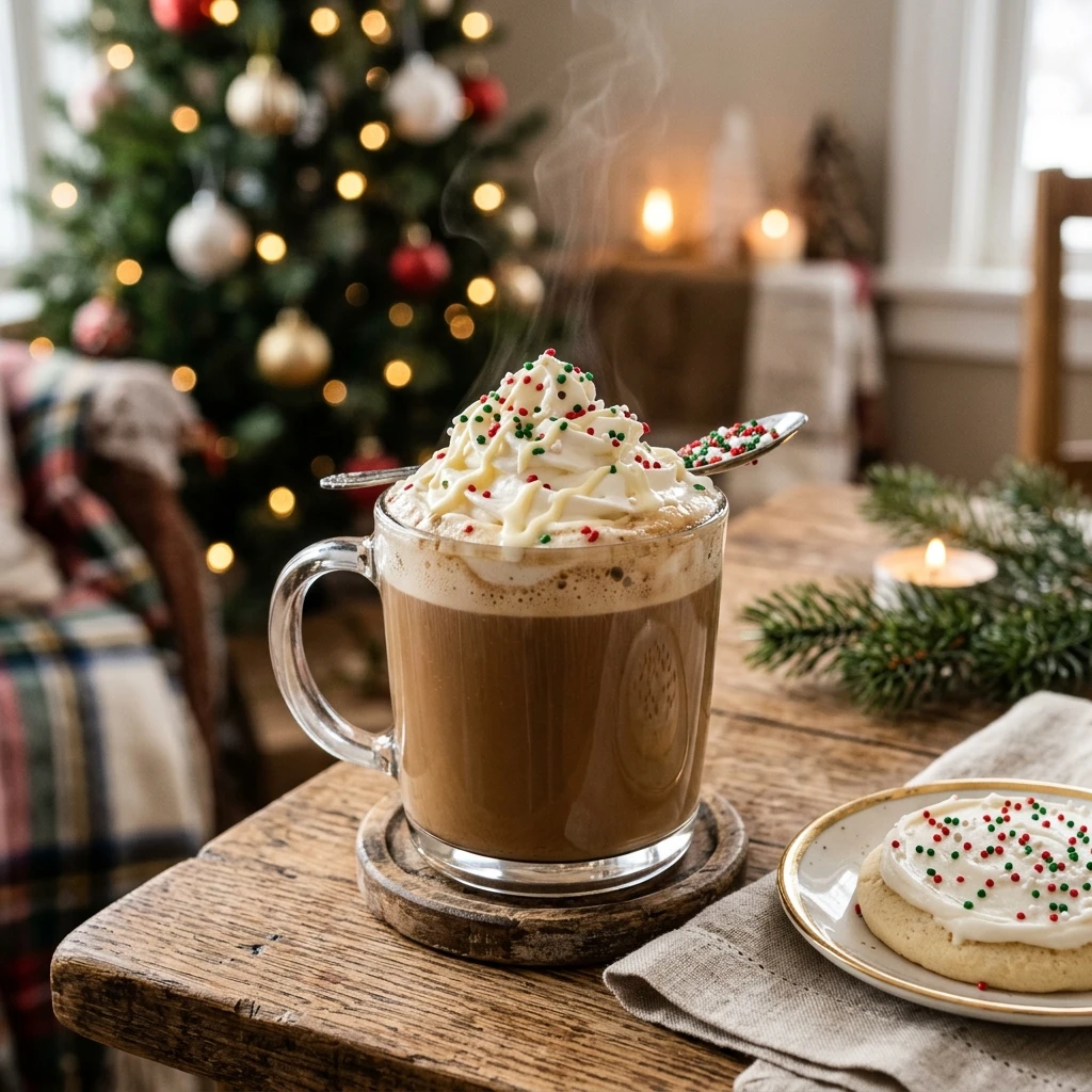 Winter Starbucks Sugar Cookie Copycat Cozy Easy Holiday Drink