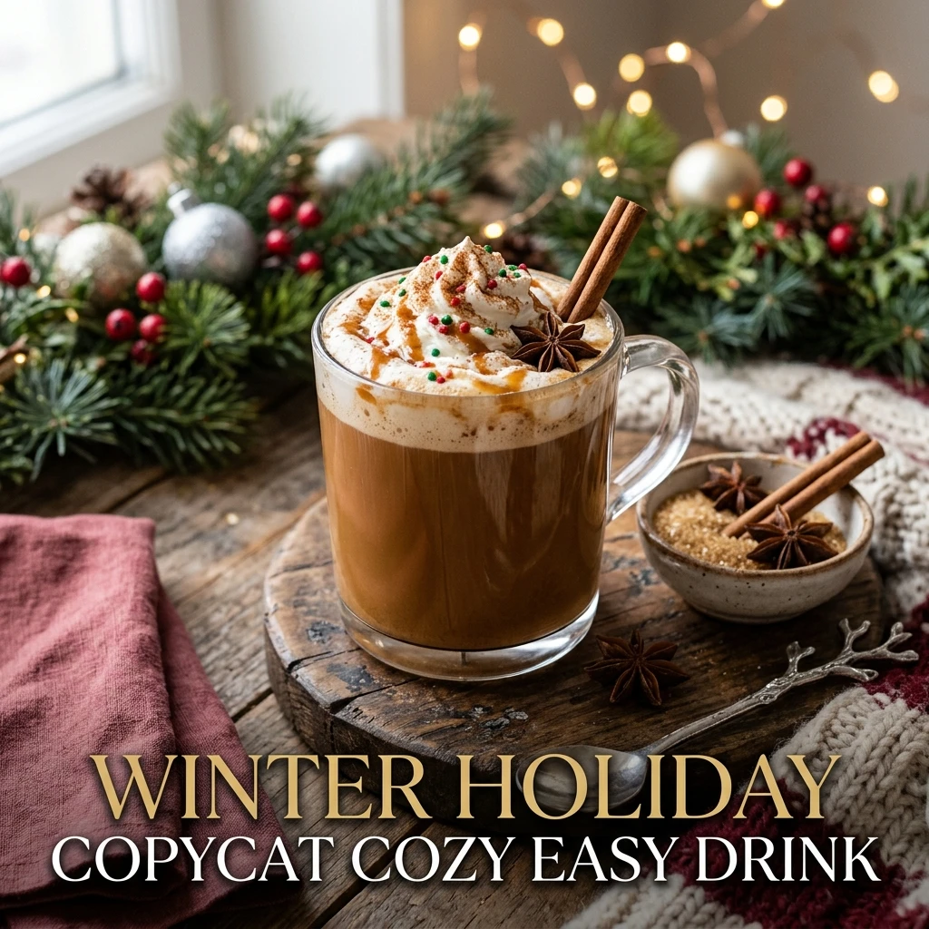Winter 【entity-Starbucks¦canonical_name=Starbucks】 Holiday Copycat Cozy Easy Holiday Drink