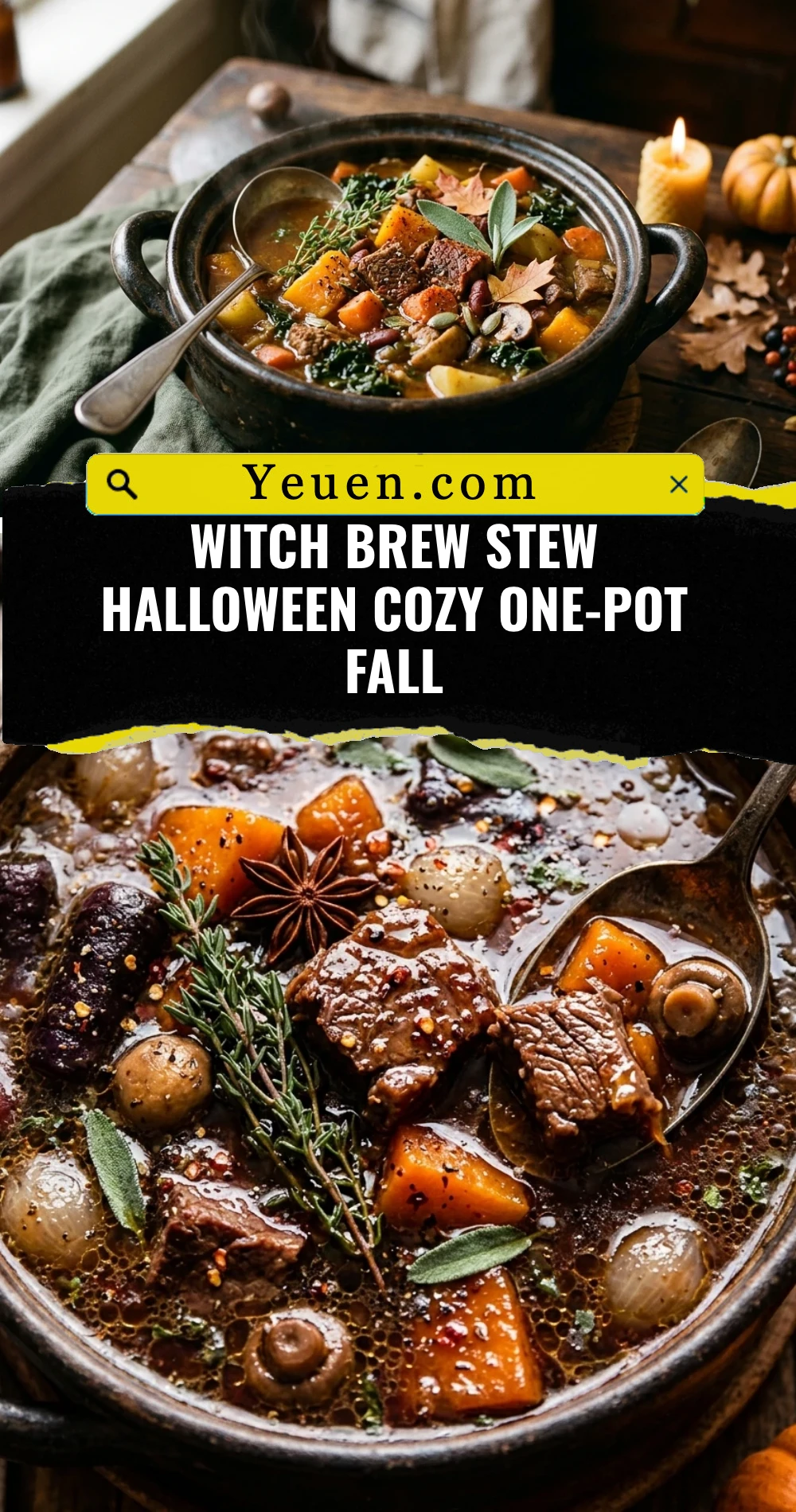 Witch Brew Stew Halloween Cozy One-Pot Fall
