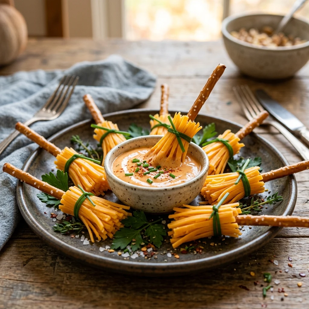 Witches Broom Pretzel Sticks - 5 Min Savory Dinner