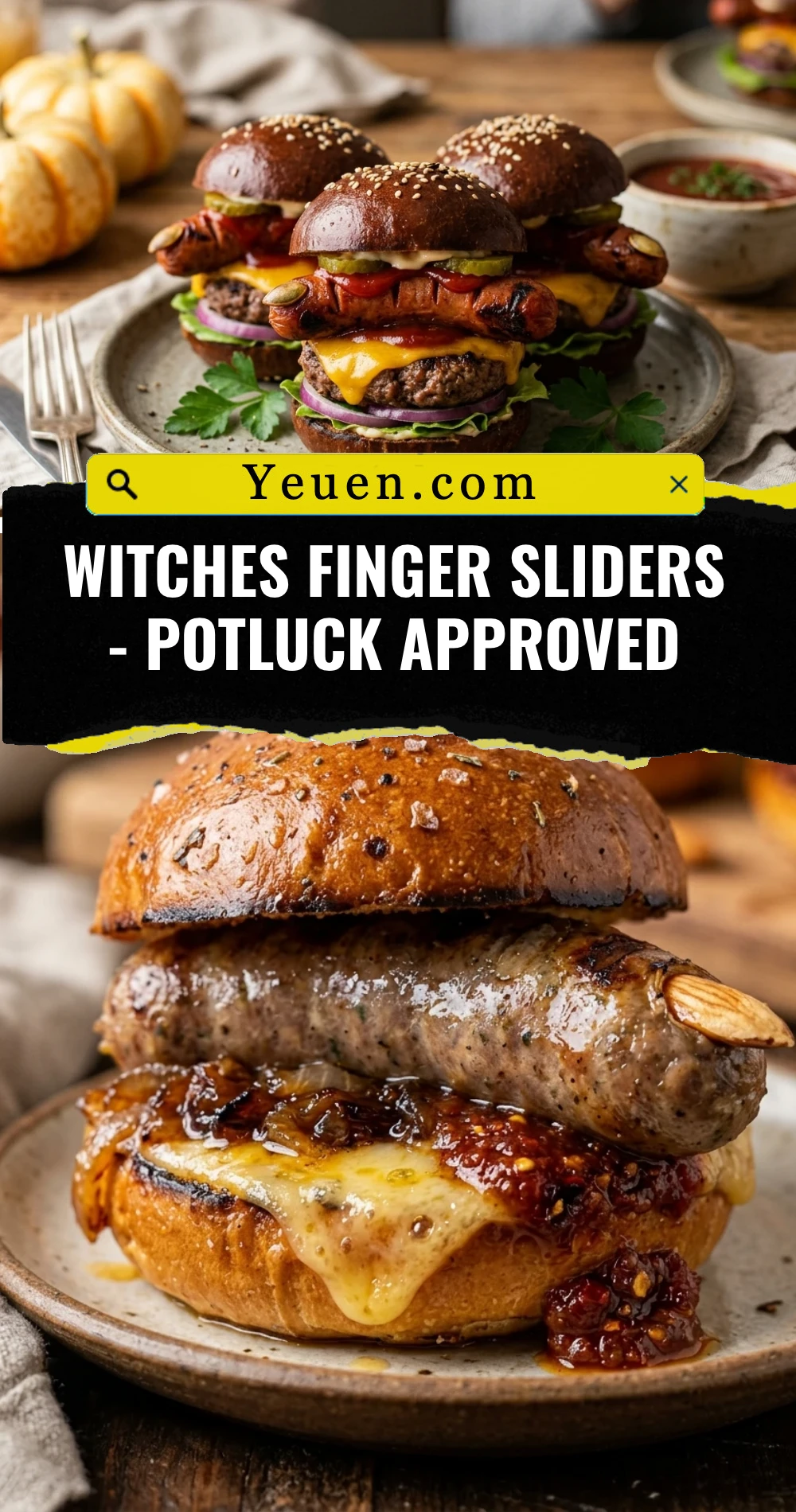 Witches Finger Sliders - Potluck Approved