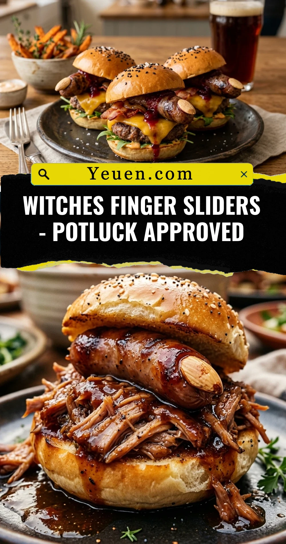 Witches Finger Sliders - Potluck Approved